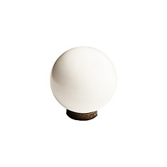 Ручка-кнопка, KF12-11 белая керамика